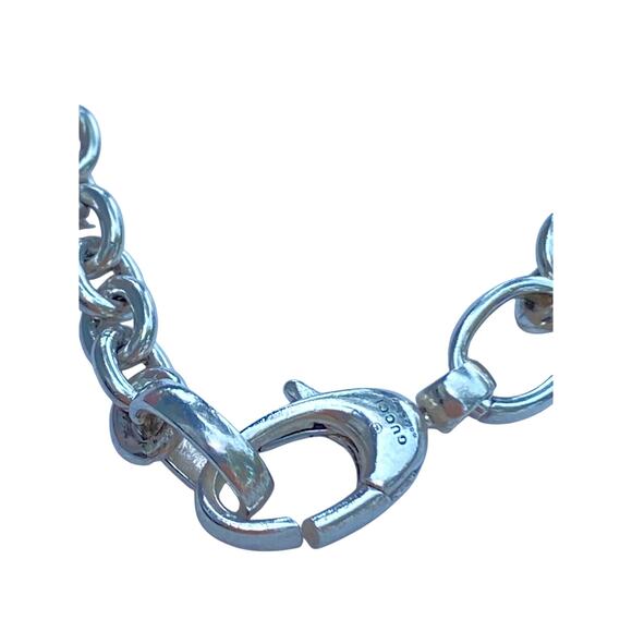 Gucci Interlocking GG Logo Necklace – 16” Sterling Silver - Picture 5 of 9
